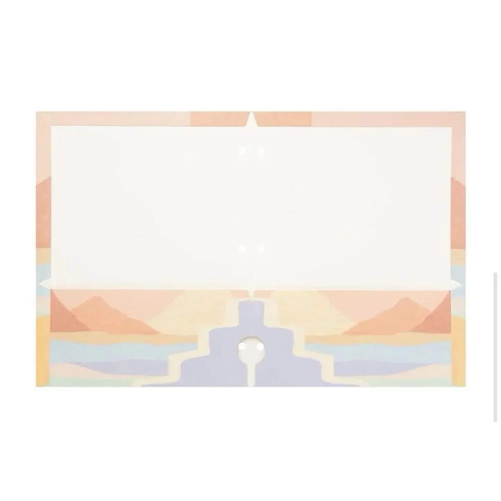 Mintgreen Minimalist Abstract Sunset 2 Pocket Paper Folder Letter Size Portfolio